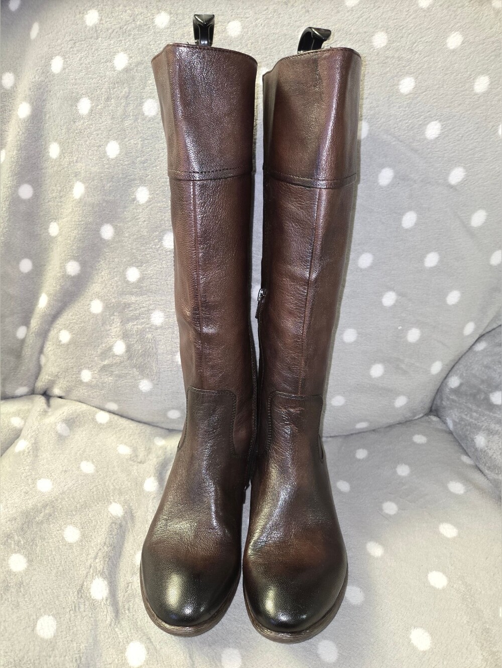 Nine West- Women's Tall Leather Riding Boots - Brown